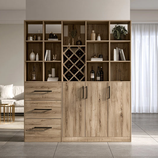 Aufbewahrungsschrank, aus Holz, Farbe: grau