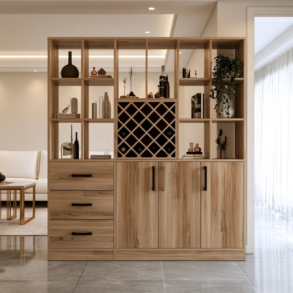 Aufbewahrungsschrank, aus Holz, Farbe: grau