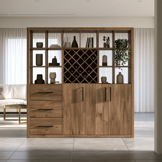 Aufbewahrungsschrank, aus Holz, Farbe: grau