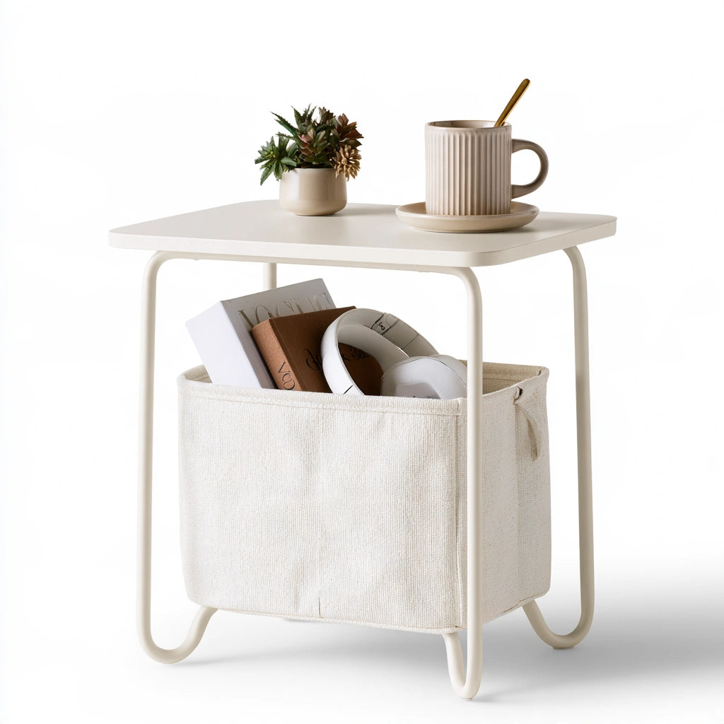 Moderner Beistelltisch, Farbe: creme