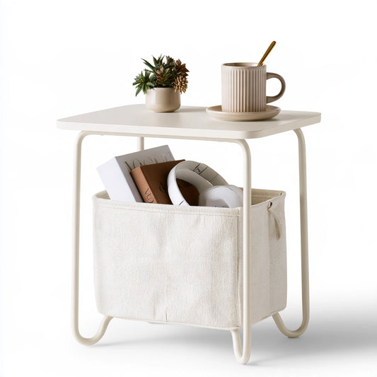 Moderner Beistelltisch, Farbe: creme
