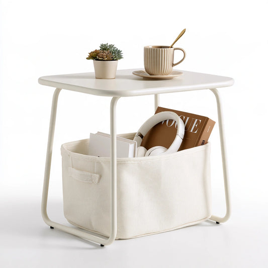 Moderner Beistelltisch, Farbe: creme