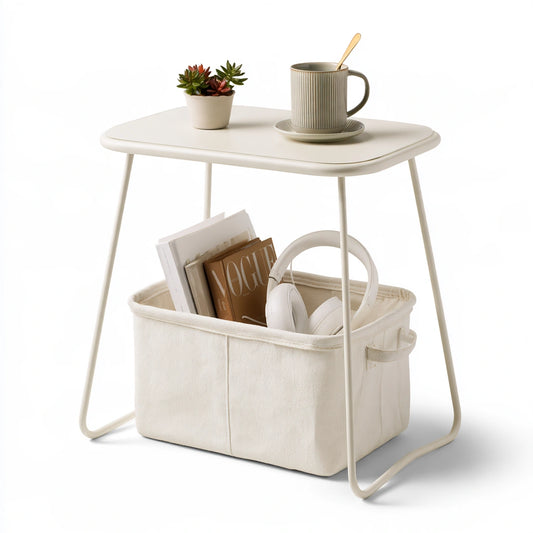 Moderner Beistelltisch, Farbe: creme