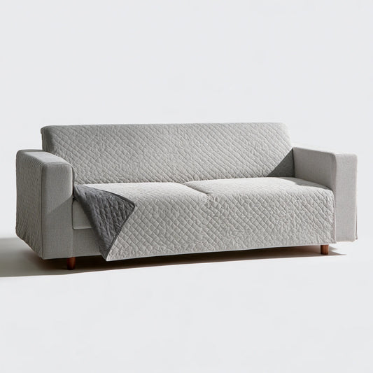 Schutzbezug für Sofa, Farbe: hellgrau