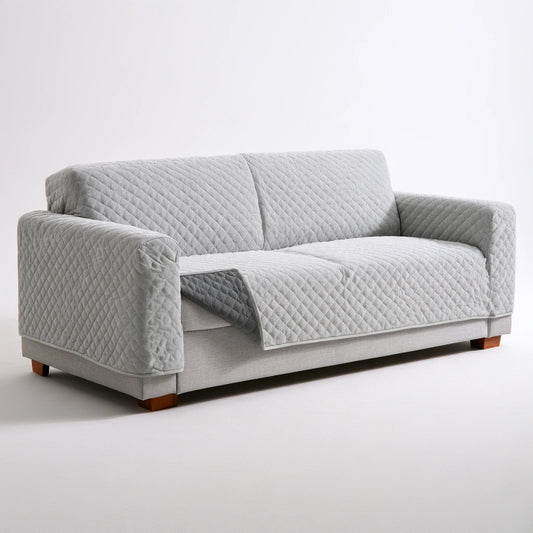 Schutzbezug für Sofa, Farbe: hellgrau